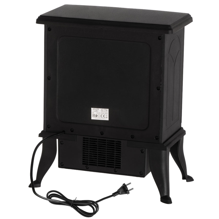 Chimenea eléctrica Adler, 2 niveles de calefacción, potencia máx. 1800W, termostato, efecto llama 3D, AD 7754