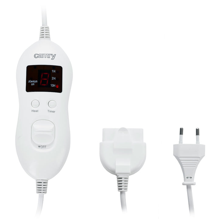 Manta eléctrica Camry, para 2 personas, dimensiones 150x160cm, 8 niveles de calefacción, potencia 2 x 60W, gris, CR 7417