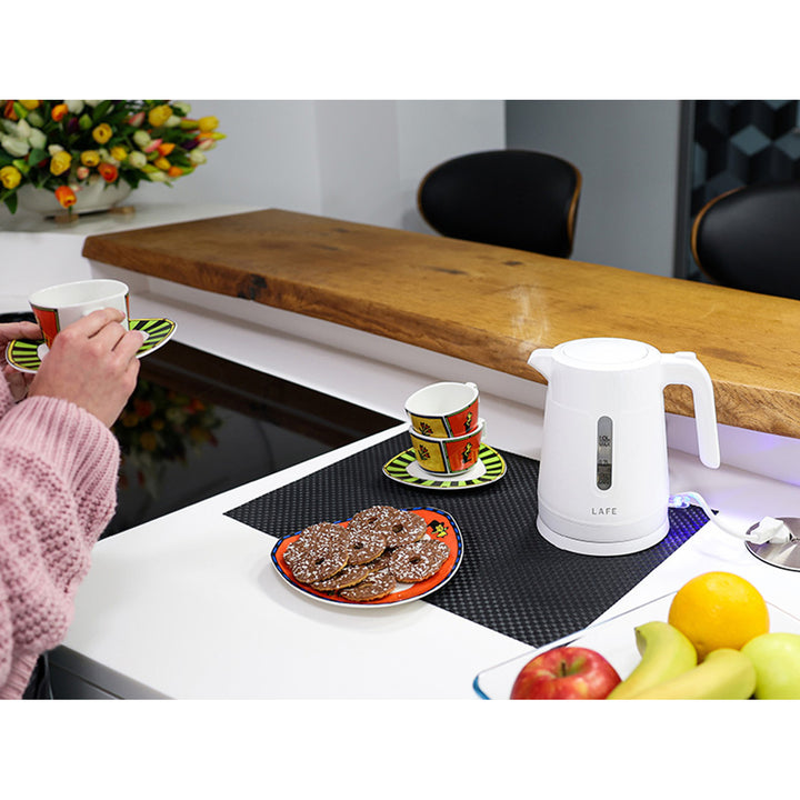 Hervidor eléctrico Lafe, capacidad 1L, potencia 1500W, blanco, Essential S