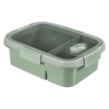 Recipiente para alimentos Dual Curver, tapa a prueba de fugas, válvula en la tapa, 100% reciclado, se puede utilizar en el microondas, dos compartimentos 0,6L + 0,3L, 250000