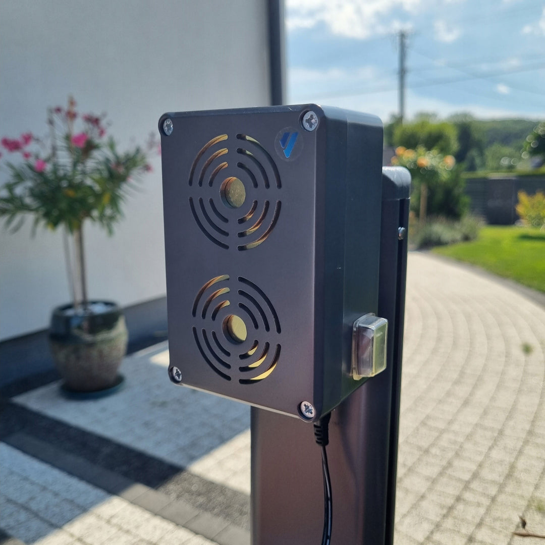 Ahuyentador de roedores, martas, ratas, ratones Viano, generador ultrasónico de bajo consumo, IP65, Waterpro