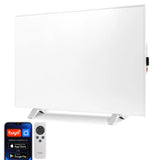 Calefactor por infrarrojos Cronos, 500W, blanco, antialérgico, ultrafino, superficie mate, calienta hasta 14m2, Synthelith PRO CRP-500TWP Blanco
