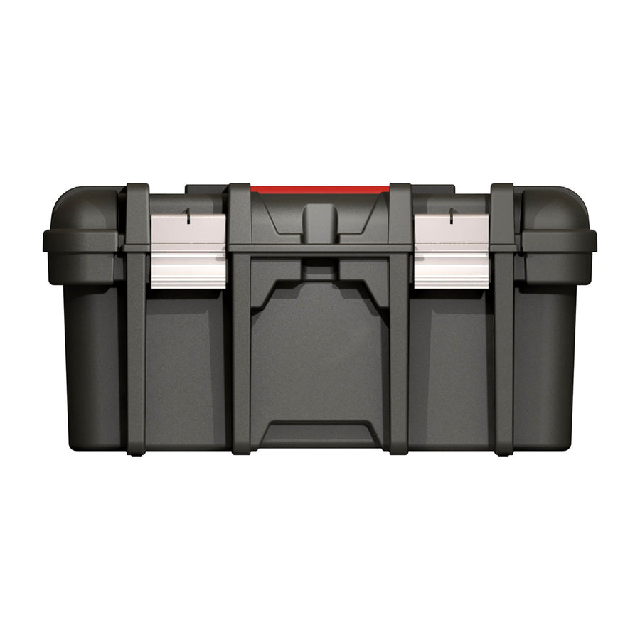 Caja para herramientas Keter, cierres metálicos, asa ergonómica, caja para herramientas ancha de 16''.