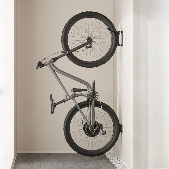 Soporte de pared para bicicletas Maclean, carga máxima de 35 kg, ángulo de inclinación ajustable, acero, MC-171