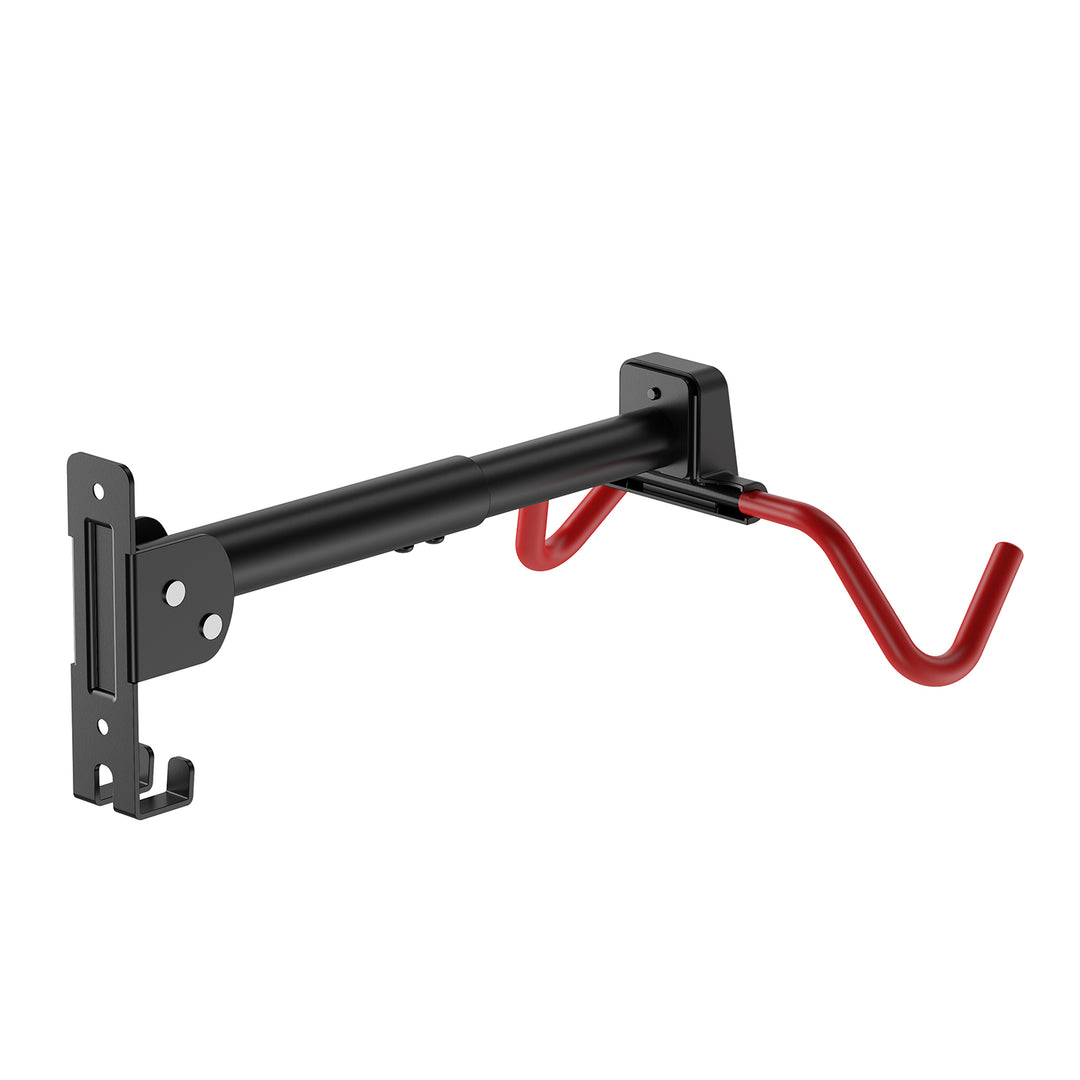 Soporte/colgador de pared para bicicletas Maclean, horizontal, acero, carga máxima de 30 kg, ángulo ajustable, MC-172