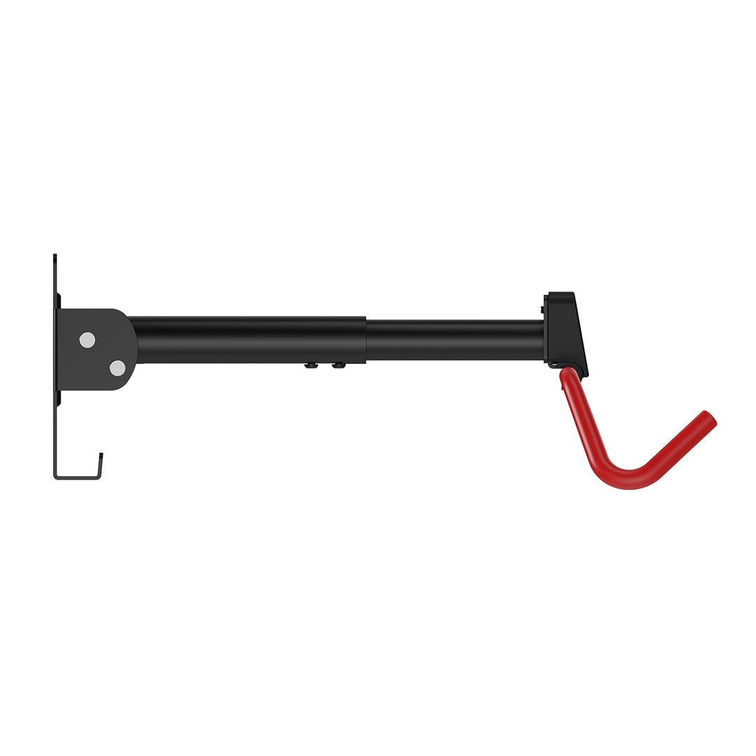 Soporte/colgador de pared para bicicletas Maclean, horizontal, acero, carga máxima de 30 kg, ángulo ajustable, MC-172