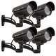 Cámara ficticia IR9000 B IR LED luz intermitente negro, 4 piezas