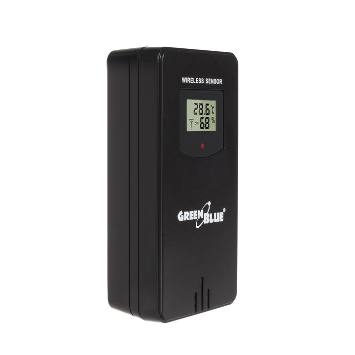 Estación meteorológica WiFi GreenBlue, compatible con TUYA, sensor exterior, calendario, previsión meteorológica, barómetro, adaptador de corriente, pilas, GB215