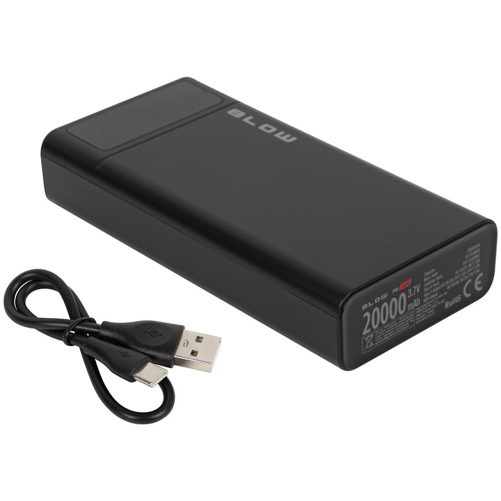 Batería externa de 20 000 mAh PB20E QC+PD 20 W + Lightning, negra, de Blow