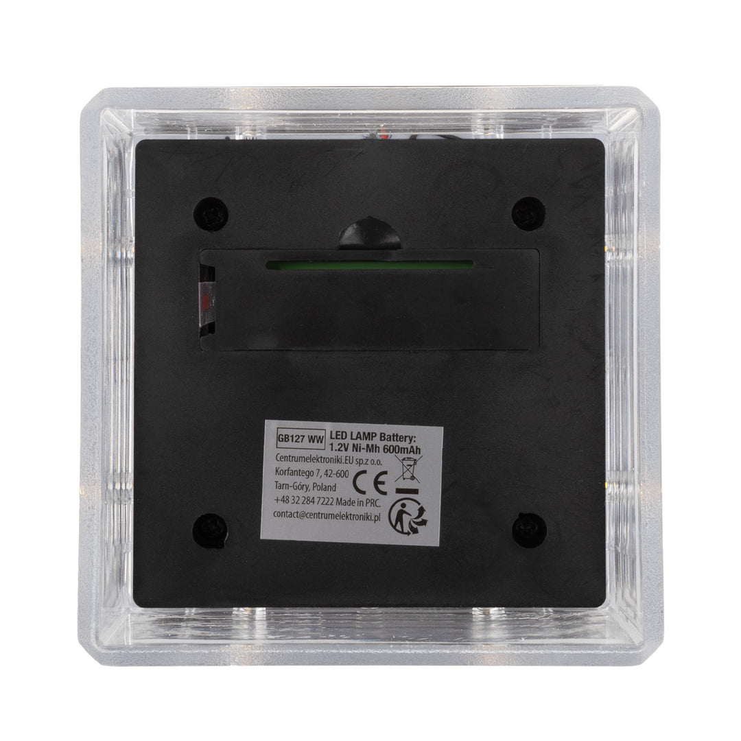 Lámpara LED solar para poste GreenBlue, 80 x 80 mm, cubierta en forma de sobre, 3200 K, GB127 WW