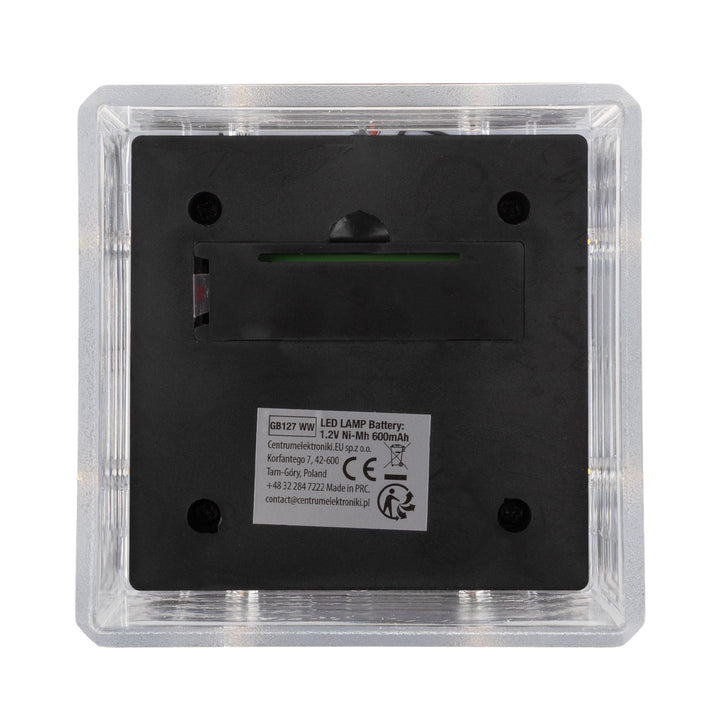 Lámpara LED solar para poste GreenBlue, 80 x 80 mm, cubierta en forma de sobre, 3200 K, GB127 WW