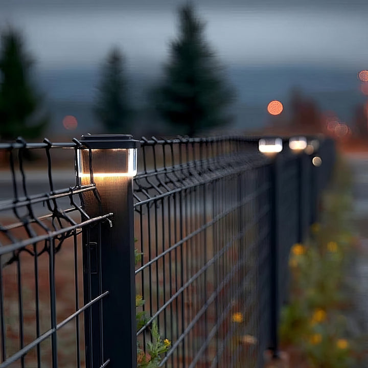 Lámpara LED solar para poste GreenBlue, 80 x 80 mm, cubierta en forma de sobre, 3200 K, GB127 WW