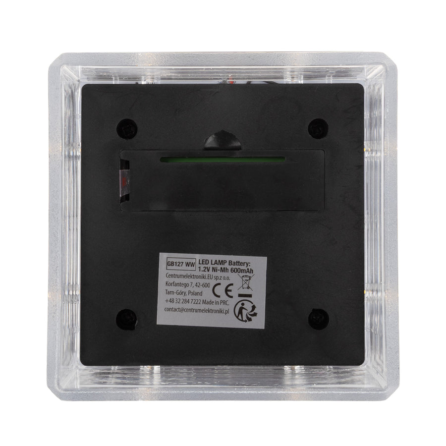Lámpara LED solar para poste GreenBlue, 100 x 100 mm, cubierta en forma de sobre, 3200 K, GB128 WW