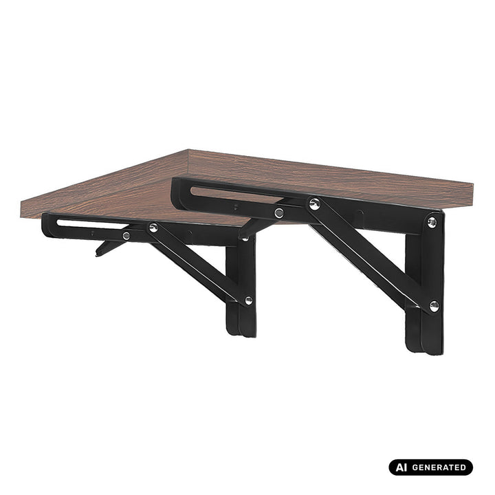 Soporte plegable para estantería de pared Maclean, mín. 250 mm, máx. 500 mm, máx. 50 kg, 2 unidades, MC-194