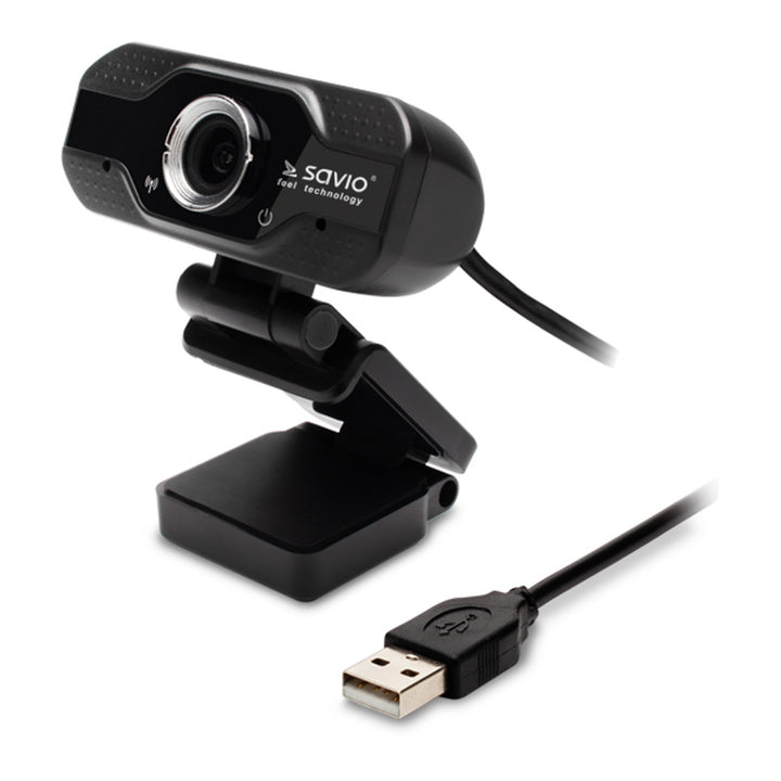 Savio webcam, resolución Full HD 1920x1080, micrófono, USB, SAVCAK-01