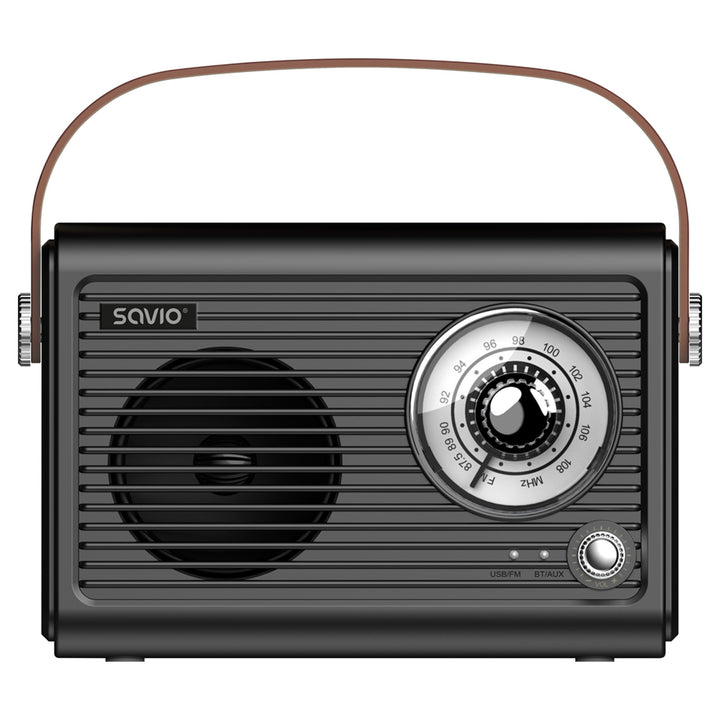 Radio FM portátil Savio, a pilas, Bluetooth, AUX, SAVRS-01