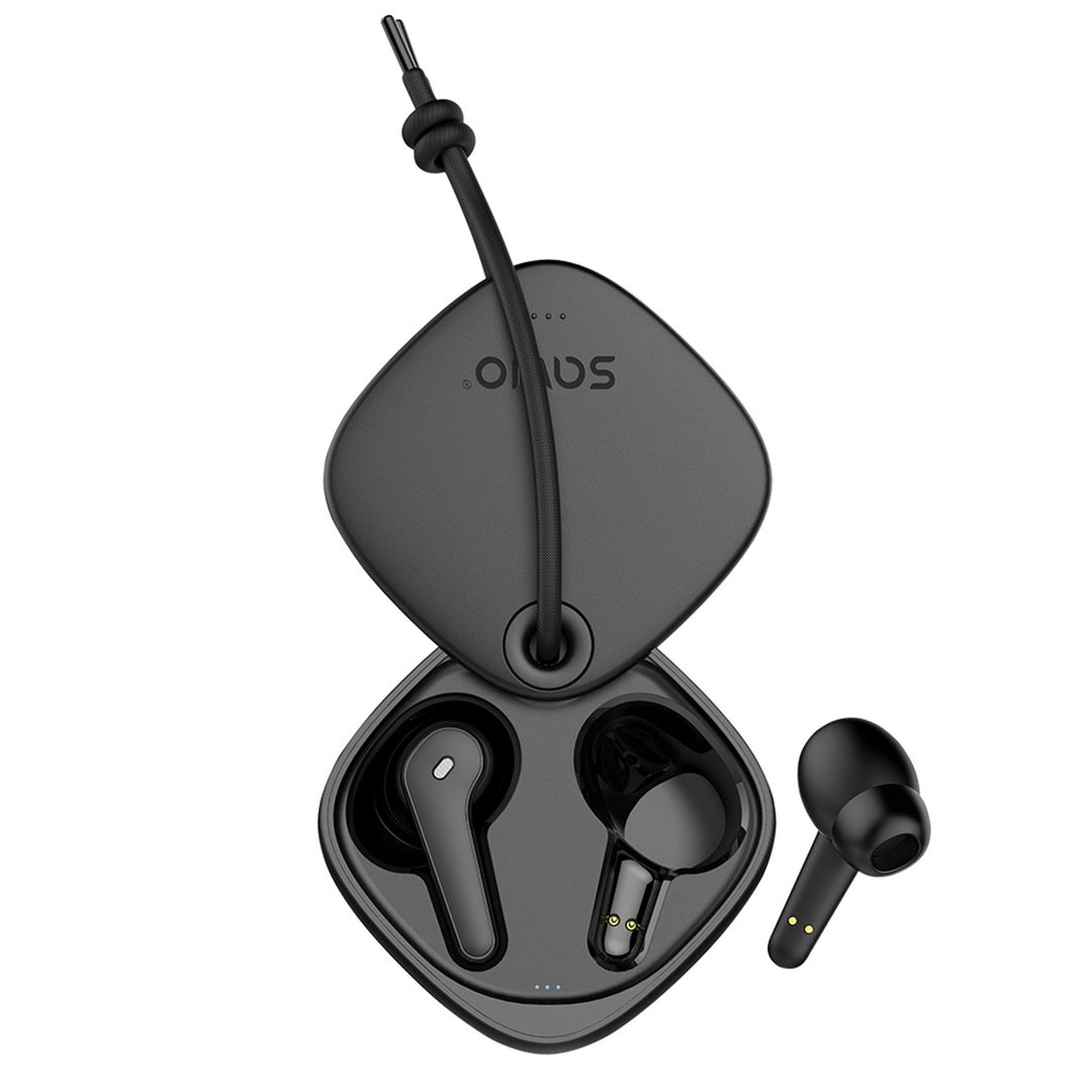 Auriculares inalámbricos Savio, Bluetooth 5.3, ENC, USB-C, negro, SAVSLTWS-11