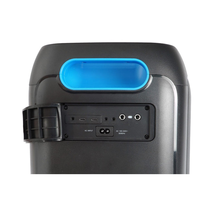 Blaupunkt Party Box Altavoz, iluminación LED, Bluetooth, USB y AUX, radio FM, función karaoke, mando a distancia, autonomía de la batería hasta 18h, PB60X