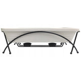 Calientaplatos de cerámica Maestro, rectangular, blanco, capacidad 1,7L, puede usarse en el horno, rejilla y tapa con asa incluidas, MR-11362-73