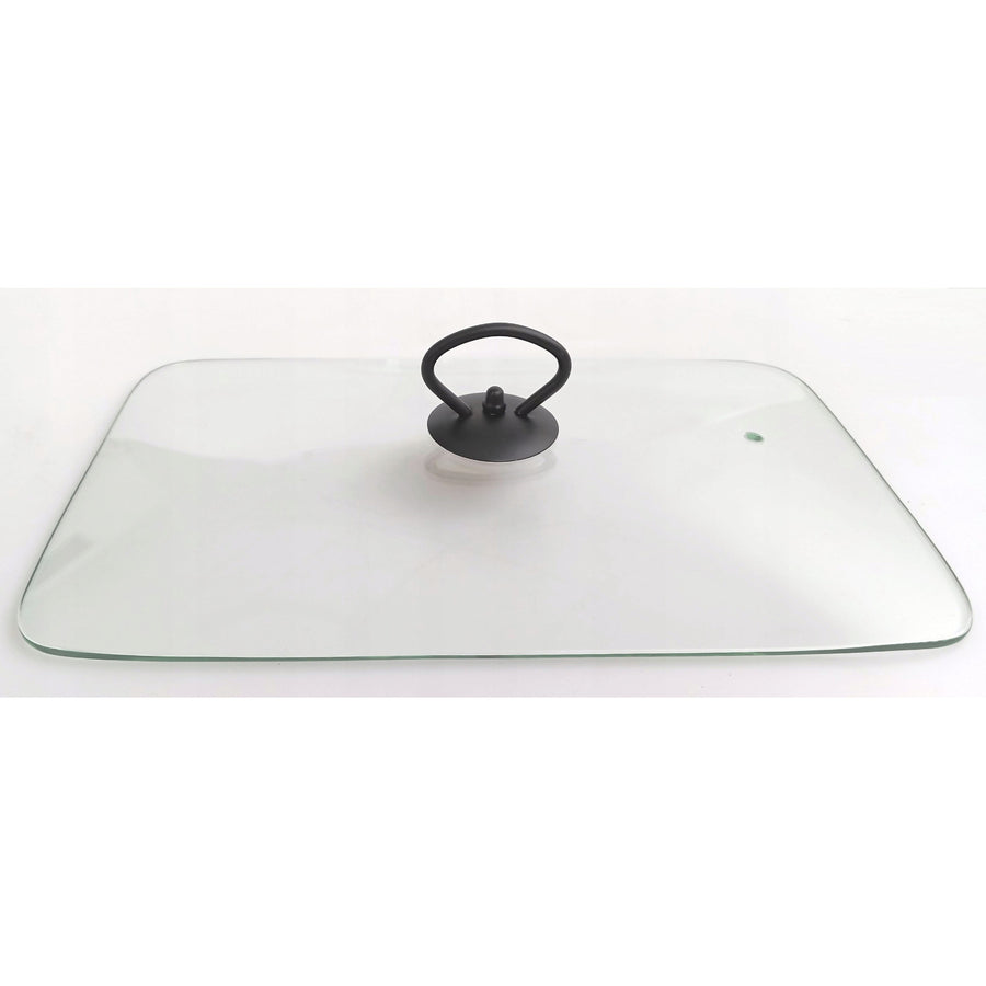 Calientaplatos de cerámica Maestro, rectangular, blanco, capacidad 1,7L, puede usarse en el horno, rejilla y tapa con asa incluidas, MR-11362-73