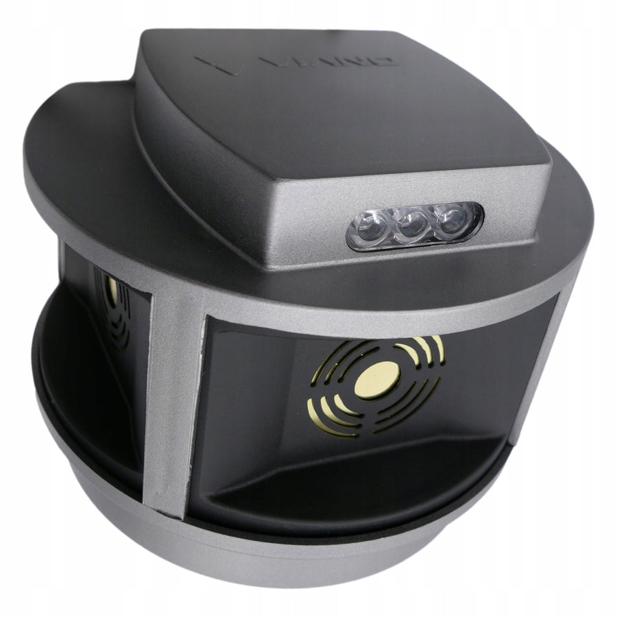 Ahuyentador de roedores, ahuyentador de martas, ahuyentador de ratones Viano, generador de ultrasonidos, panel estroboscópico, tres altavoces, Trio-Strob