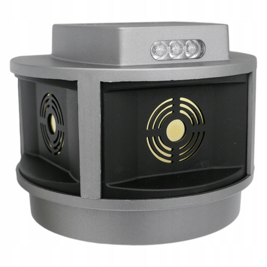 Ahuyentador de roedores, ahuyentador de martas, ahuyentador de ratones Viano, generador de ultrasonidos, panel estroboscópico, tres altavoces, Trio-Strob