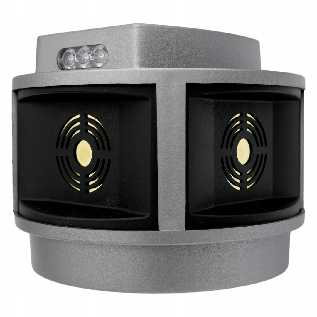 Ahuyentador de roedores, ahuyentador de martas, ahuyentador de ratones Viano, generador de ultrasonidos, panel estroboscópico, tres altavoces, Trio-Strob