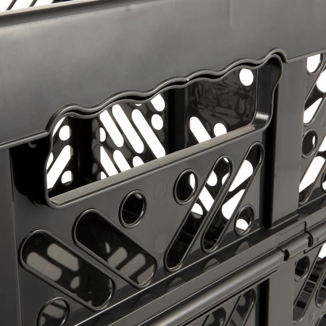 Cesta plegable de plástico Ben Keeeper, 45L, grafito, capacidad de carga hasta 50kg, asas de agarre suave, certificado GS y prueba TUV, apto para alimentos