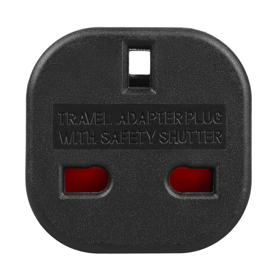 Adaptador Maclean de enchufe del Reino Unido a enchufe de la UE, negro, MCE72, 2 piezas