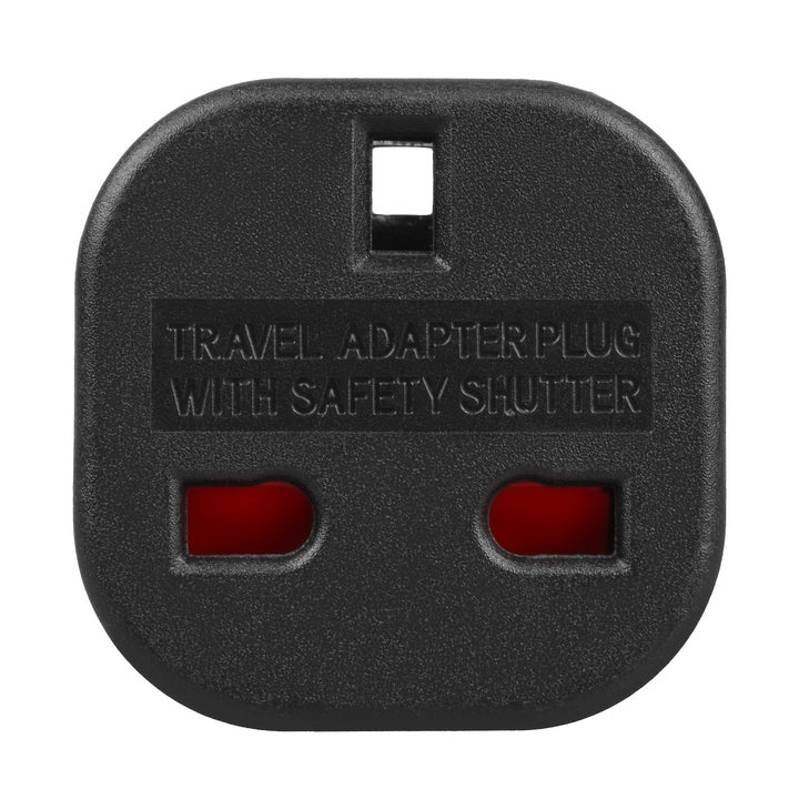 Adaptador Maclean de enchufe del Reino Unido a enchufe de la UE, negro, MCE72, 4 piezas