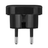 Adaptador Maclean de enchufe del Reino Unido a enchufe de la UE, negro, MCE72, 4 piezas