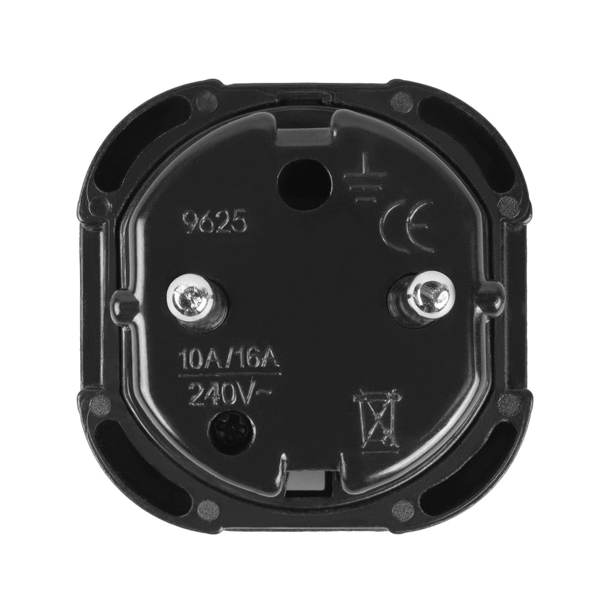 Adaptador Maclean de enchufe del Reino Unido a enchufe de la UE, negro, MCE72, 4 piezas