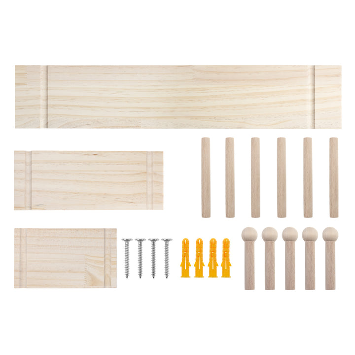 Organizador de madera para pizarra blanca Maclean, color madera clara, 60x80 cm, máx. 20 kg, MC-131 WD, 2 piezas