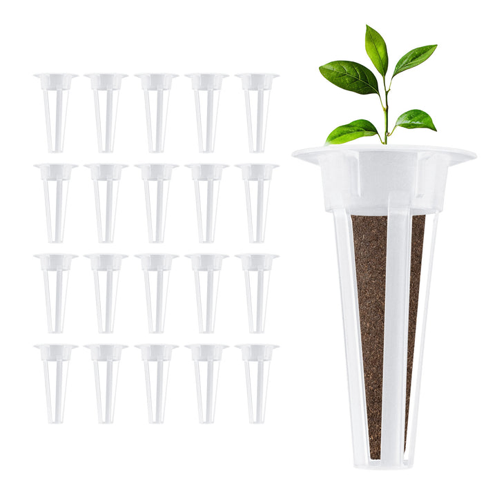 Set de accesorios para el cultivo interior de plantas GreenBlue: esponjas para semillas (60 uds.), cúpulas (20 uds.), recipientes (20 uds.) y pegatinas (60 uds.), GB133 AS
