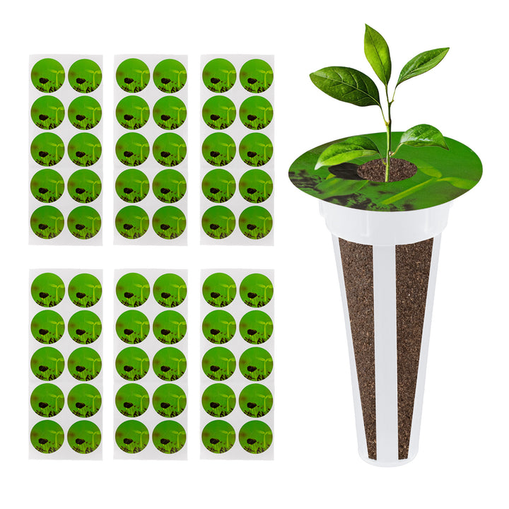 Set de accesorios para el cultivo interior de plantas GreenBlue: esponjas para semillas (60 uds.), cúpulas (20 uds.), recipientes (20 uds.) y pegatinas (60 uds.), GB133 AS