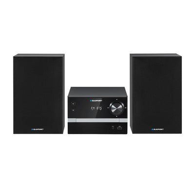 Microtorre Blaupunkt, Bluetooth, radio FM, potencia 20 W RMS, reloj con función de alarma, CD/MP3/USB/AUX, MS9BT