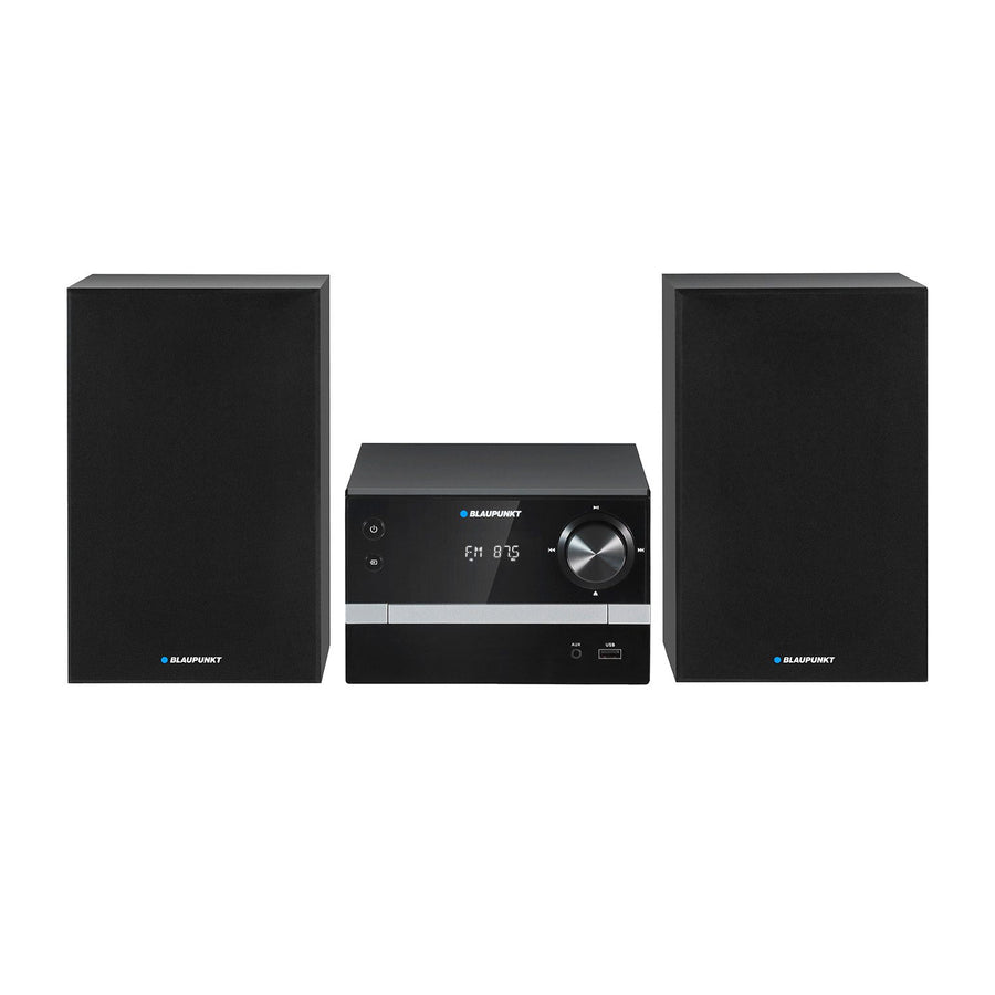 Microtorre Blaupunkt, Bluetooth, radio FM, potencia 20 W RMS, reloj con función de alarma, CD/MP3/USB/AUX, MS9BT