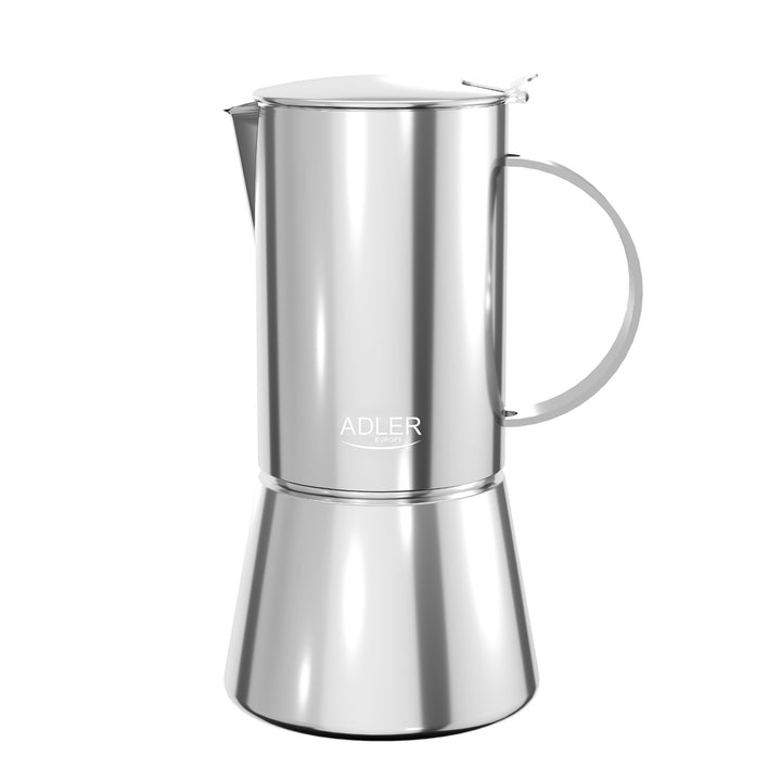 Cafetera Adler, cafetera espresso, capacidad 620 ml, color acero plateado, AD 4417