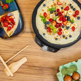 Crepera Teesa, sartén eléctrica para crepes, diámetro de la placa 30 cm, potencia 1200 W, TSA3235