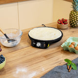 Crepera Teesa, sartén eléctrica para crepes, diámetro de la placa 30 cm, potencia 1200 W, TSA3235