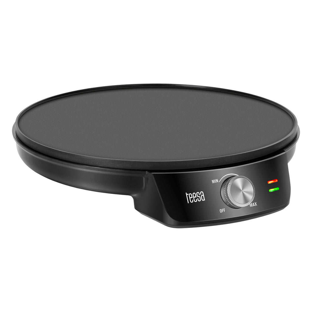 Crepera Teesa, sartén eléctrica para crepes, diámetro de la placa 30 cm, potencia 1200 W, TSA3235
