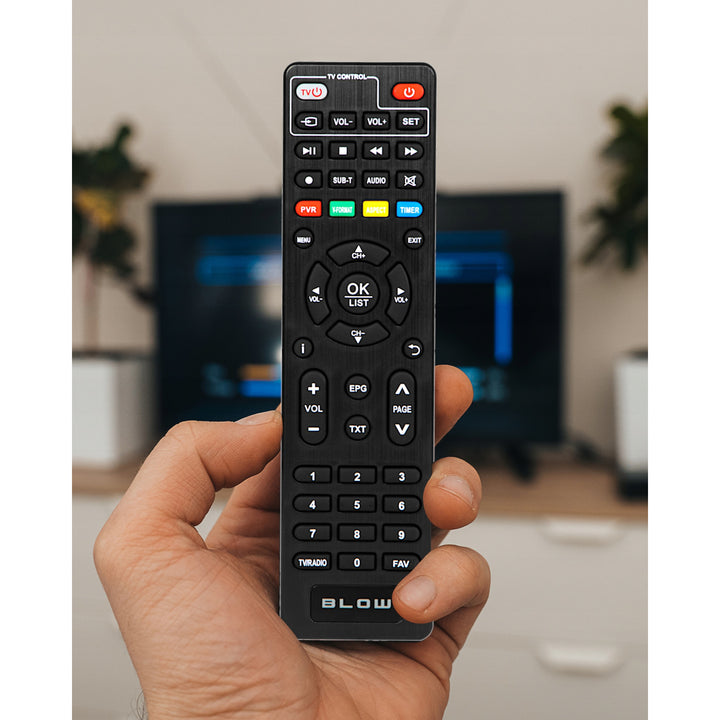 Sintonizador DVB-T/T2 Blow, H.265, 6000FHD, función Timeshift, varios idiomas, función de reproductor multimedia, puerto USB, 77-077#