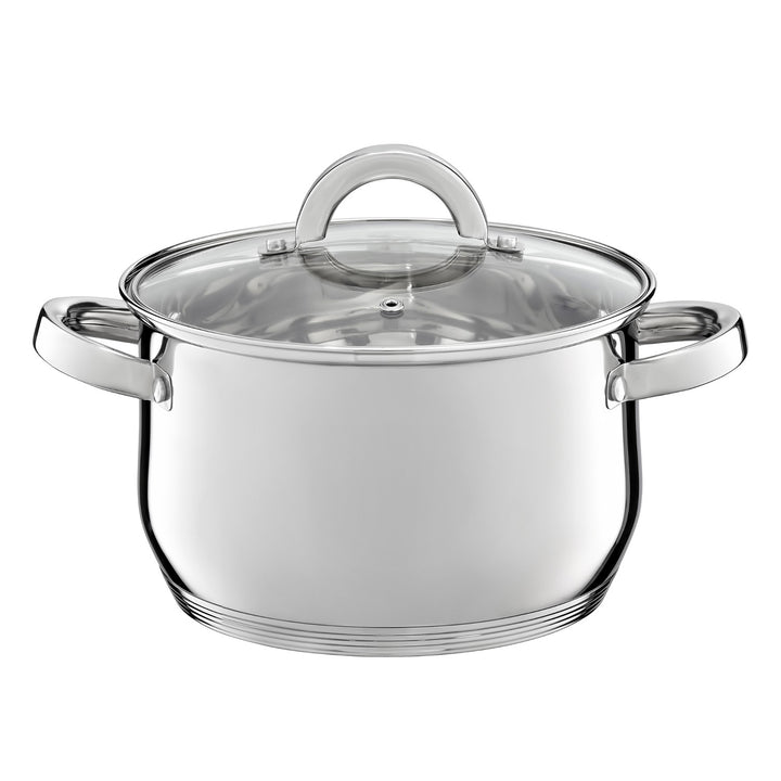 Juego de ollas Ambition, acero inoxidable, 8 piezas, fondo grueso, Berry