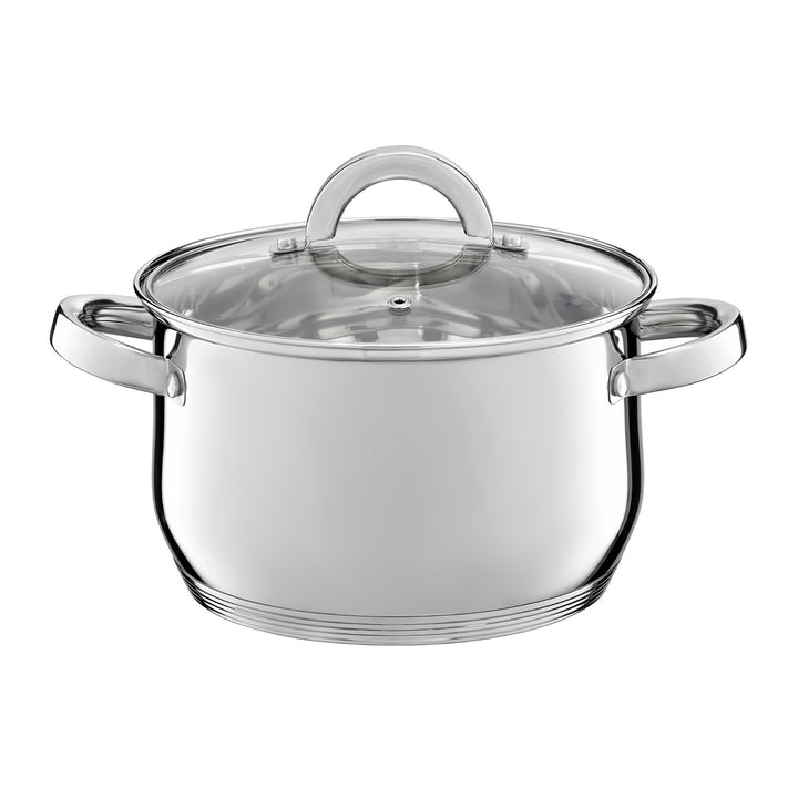 Juego de ollas Ambition, acero inoxidable, 8 piezas, fondo grueso, Berry