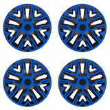 Tapacubos universales 14'' NRM The Best Bicolor azul-negro 4 unidades