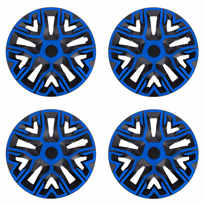 Tapacubos universales 14'' NRM The Best Bicolor azul-negro 4 unidades