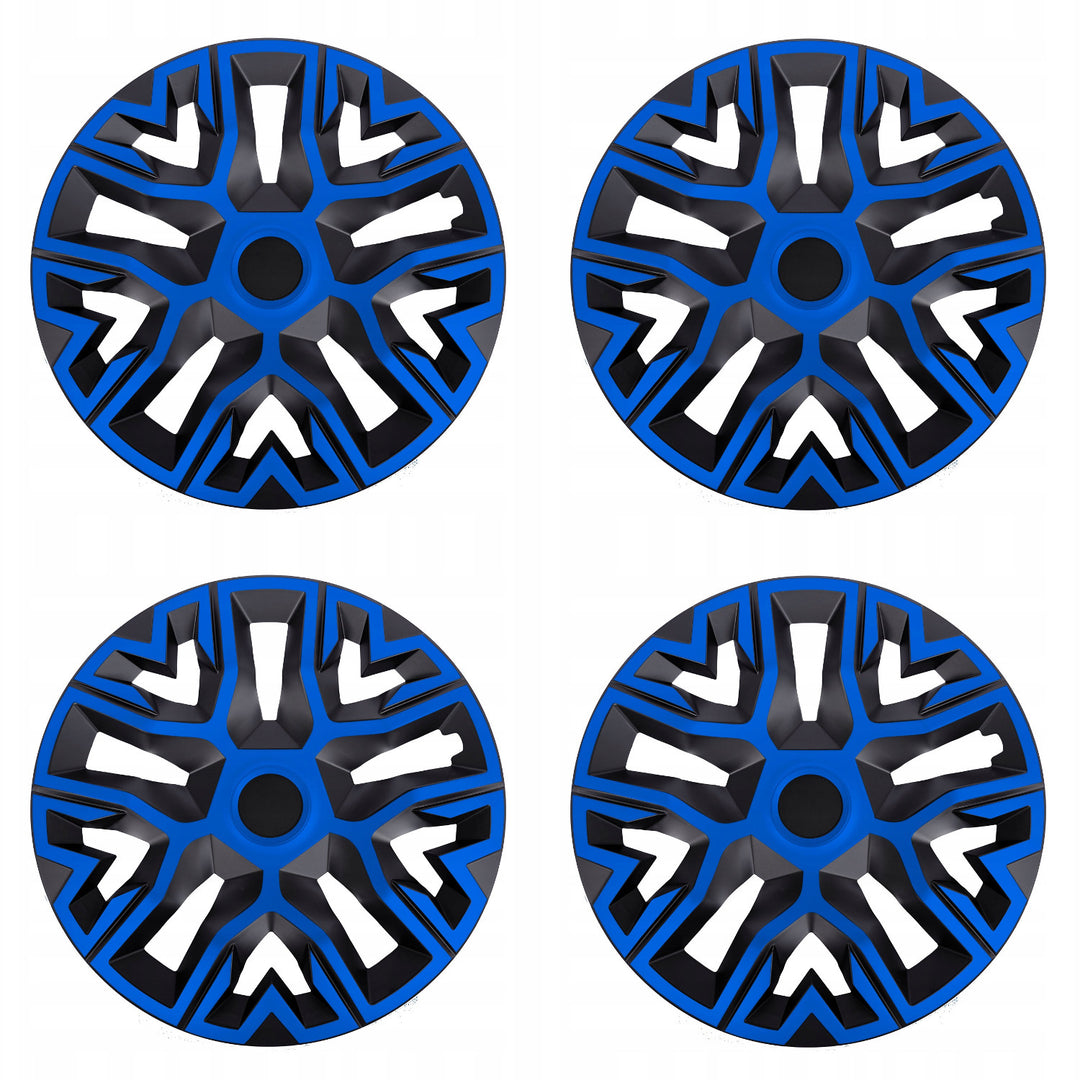 Tapacubos universales 16'' NRM The Best Bicolor azul-negro 4 unidades