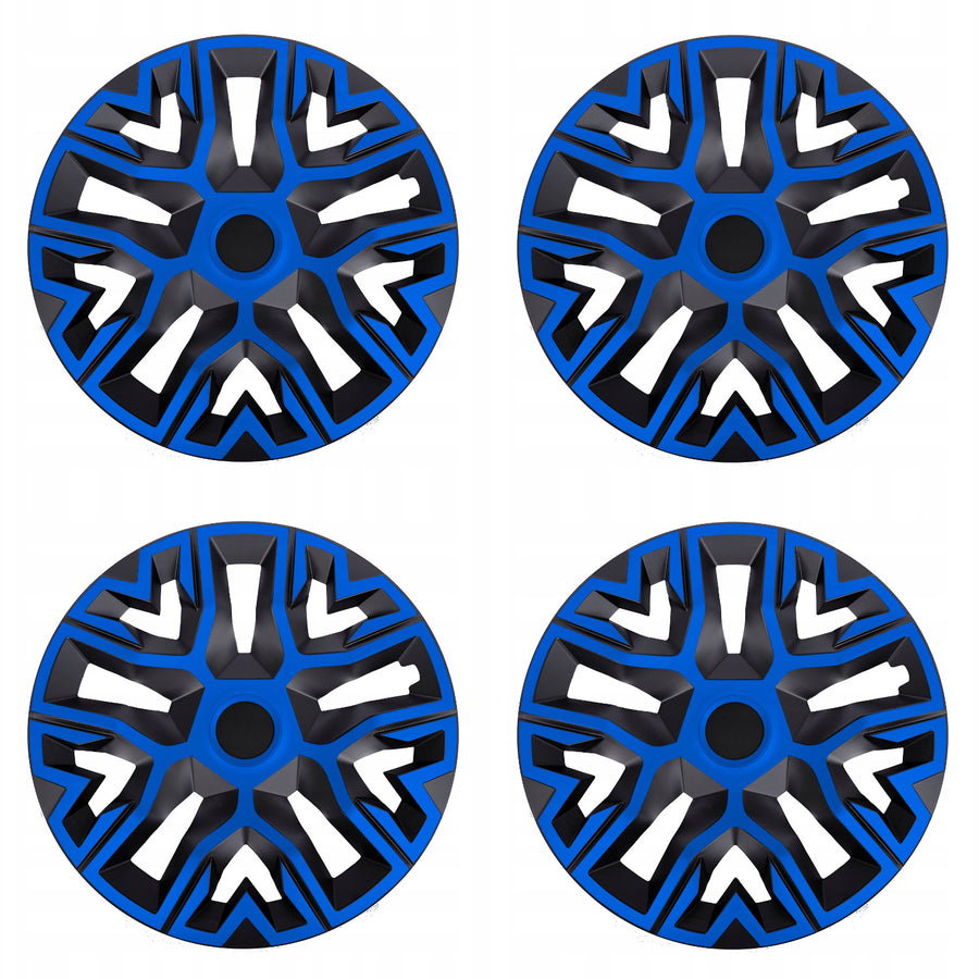 Tapacubos universales 16'' NRM The Best Bicolor azul-negro 4 unidades