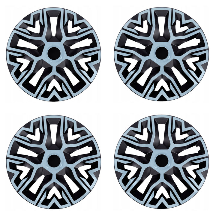 Tapacubos universales 15'' NRM The Best Bicolor azul/negro 4 unidades