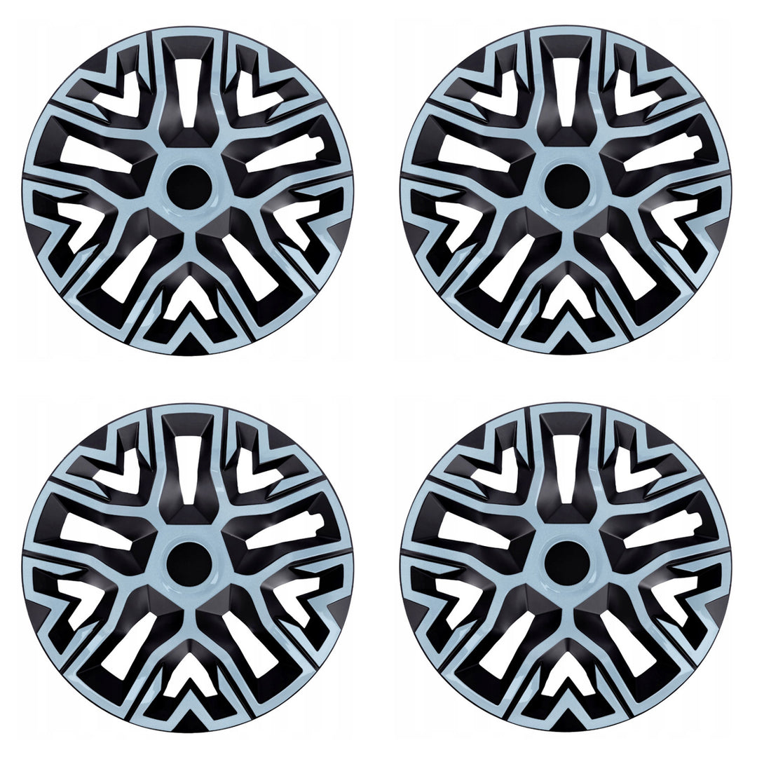 Tapacubos universales 16'' NRM The Best Bicolor azul/negro 4 unidades